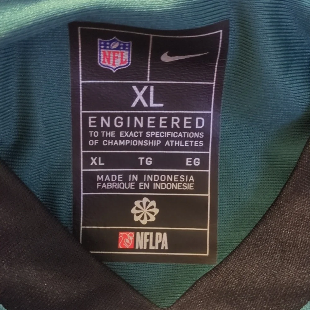 Nike NFL Eagles Sanders #26 Teal and Black Men's Jersey Size XL - Picture 7 of 9